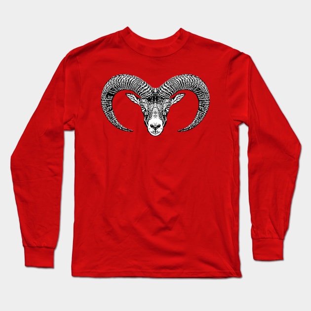 Bighorn Sheep Long Sleeve T-Shirt by childofthecorn